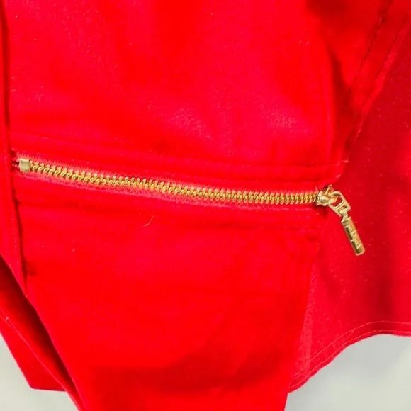 NWT Peck & Peck Red Velvet Two Pocket Edge to Edge Jacket M - Picture 3 of 16